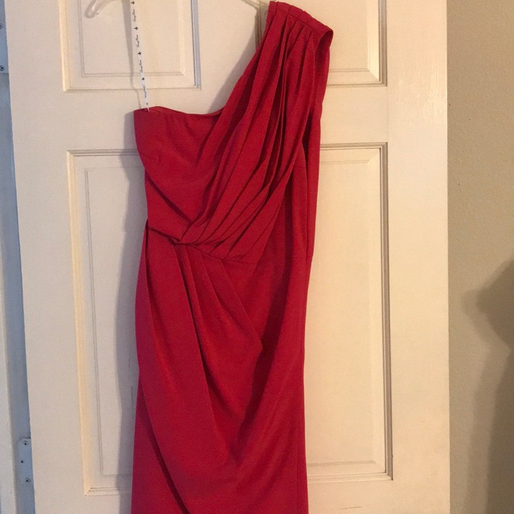 Tracy Reese hot pink one shoulder dress size 4.